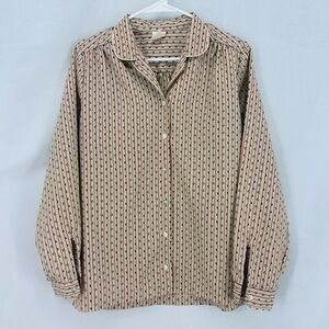 Vintage 70’s Wrangler Long Sleeve Printed Western Button Down Shirt Womens Large
